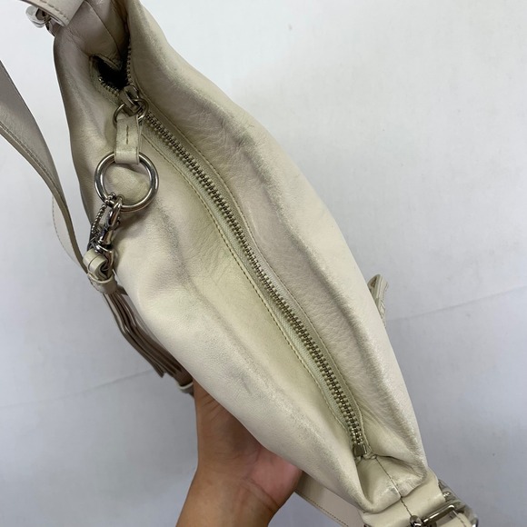 バッグ coach grunge shoulder bag beige silver COACH‎ Leather Leather Crossbody Shoulder Bag Purse Convertible